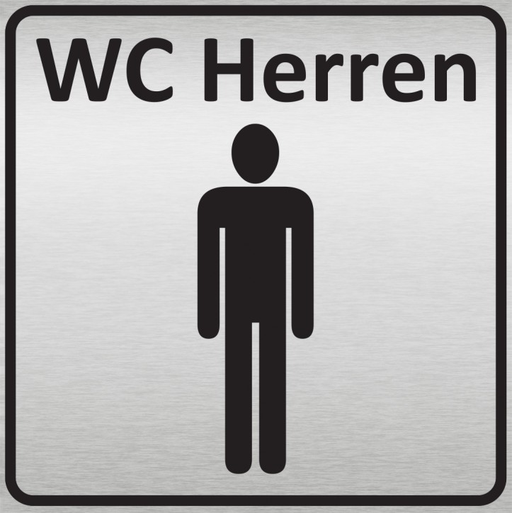 Türschild - Piktogramm - 3 mm Aludibond WC Herren (mit Symbol) 5298_WC_Herren