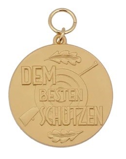 Medaille DEM BESTEN SCHÜTZEN, Ø 39mm, vergoldet, 21736-11-39