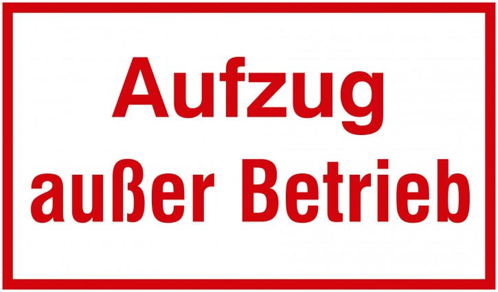 Magnetschild "Aufzug außer Betrieb" 250 x 150 mm 5522