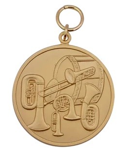 Medaille "Musik",  mit Öse & Ring Ø 39 mm, 54449 versch. Ausführungen