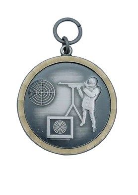 Medaille / Anhänger, Messing, LICHTPUNKT massiv geprägt, mit Öse und Ring, altsilber 62327-31