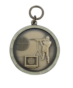 Medaille / Anhänger, Messing, LICHTPUNKT massiv geprägt, mit Öse und Ring,  bronze 62327-41