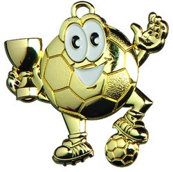 Bambini Fußball Medaille 47 x 44 mm 9147 GOLD