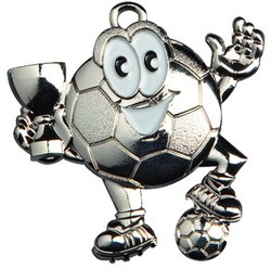 Bambini Fußball Medaille 47 x 44 mm 9147 SILBER